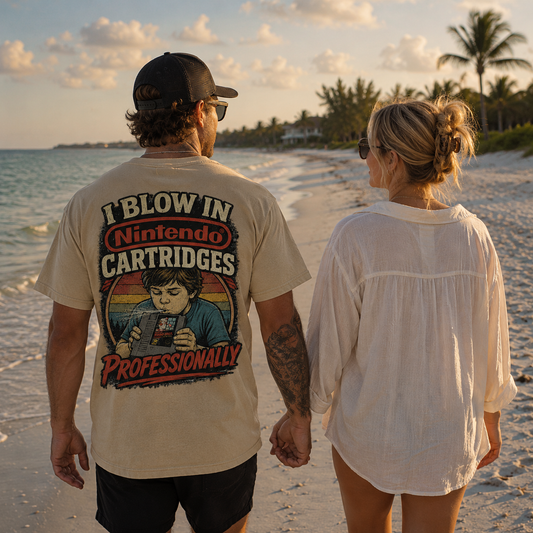 I Blow In Nintendo Cartridges Professionally Tee